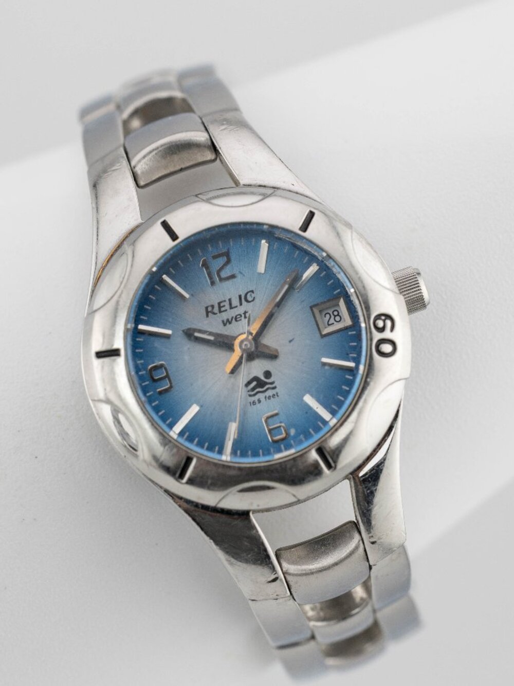 Relic ZR11647 All Stainless Steel Quartz Analog Women's Watch New Batter